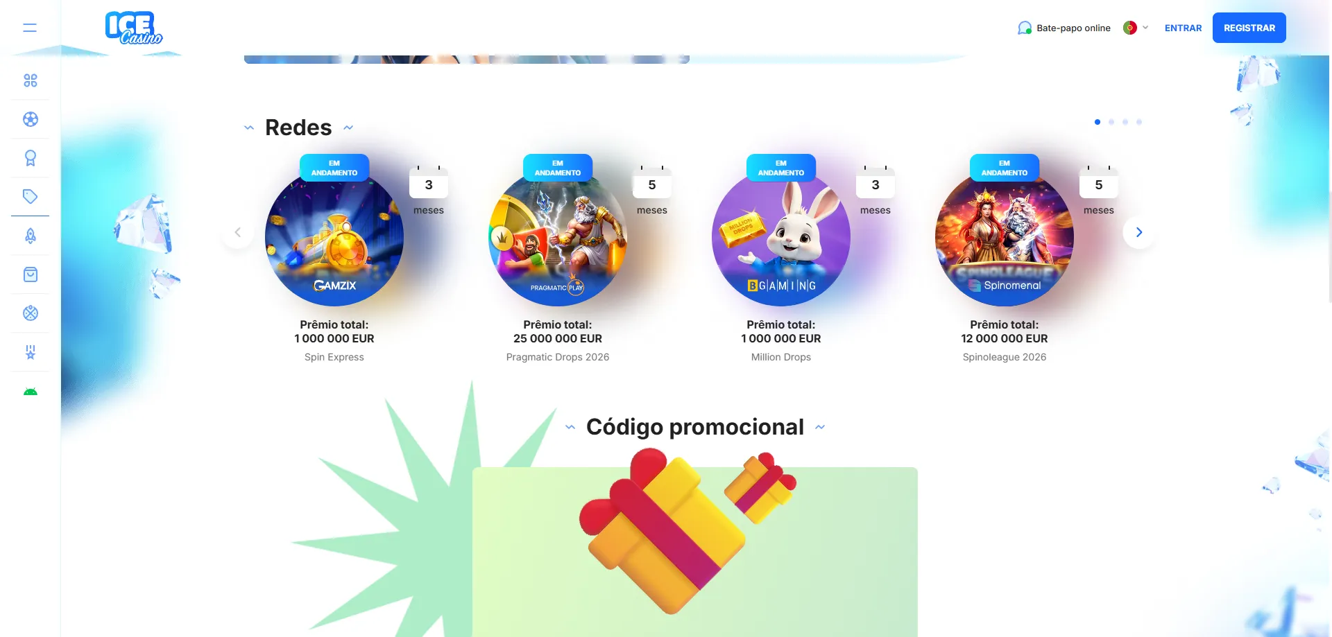 Seleção de jogos ice casino online — mais de 3.500 títulos
